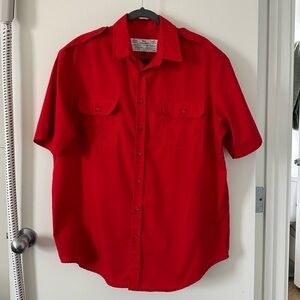 Tilley Endurables Mens SAFARI BUSH SHIRT Red XL gorpcore utility workwear